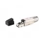 Equip Cat 8.1 bez nástroja RJ45 konektor samec 5 ks/set čierna nerezová oceľ samec