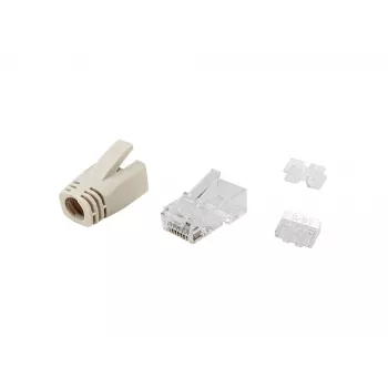 Equip Cat.6A RJ45 sada konektorov 100 ks transparentná biela