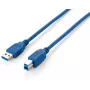 USB 3.0 kábel typ A na typ B Equip 128291 1,0 m modrý