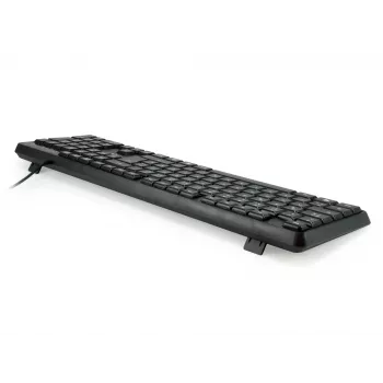 Equip káblová USB klávesnica, US/medzinárodné rozloženie (QWERTY), full-size (100%), káblová, USB, QWERTY, čierna