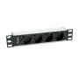 Equip 333311 rozvodná jednotka (PDU) 4 AC výstupy 1U čierna, strieborná