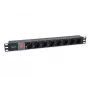 Equip 8-násobný nemecký zásuvkový blok s konektorom IEC C14