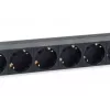 Equip 8-násobný nemecký zásuvkový blok s konektorom IEC C14
