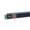 Equip 8-násobný zásuvkový blok, 6 x IEC-C13 + 2 x IEC-C19, vypínač, hliníkové puzdro