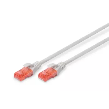 DIGITUS patch kábel - CAT6 - U/UTP - Snagless - Cu - 25 m - sivý