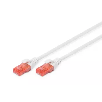DIGITUS patch kábel - CAT6 - U/UTP - Snagless - Cu - 10 m - biely