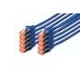DIGITUS patch kábel CAT6 S/FTP, 5 m, sivý, balenie 10 ks