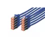 DIGITUS CAT6 S/FTP patch kábel, 2 m, sivý, balenie 10 ks