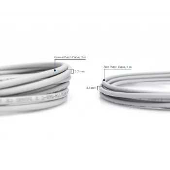 DIGITUS tenký patch kábel - CAT6 - U/UTP - Snagless - Cu - 2 m - sivý