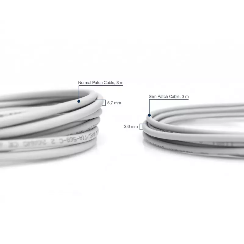 DIGITUS tenký patch kábel - CAT6 - U/UTP - Snagless - Cu - 2 m - sivý