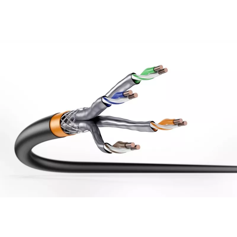 DIGITUS inštalačný kábel - Cat 7 - S/FTP - AWG 23/1 - 500 m - čierny