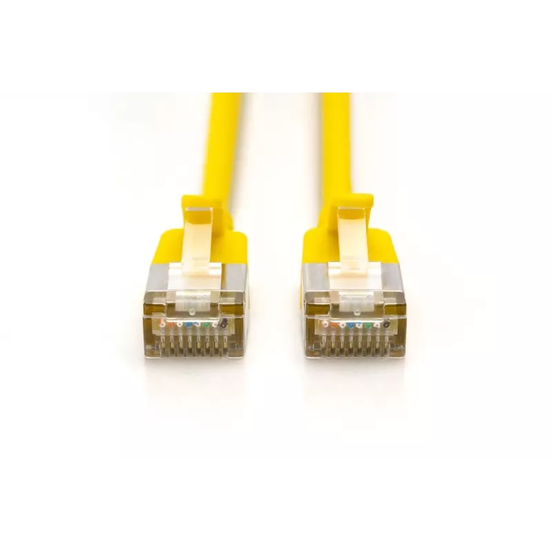 DIGITUS tenký patch kábel - CAT6A - F-FTP - 1 m - žltý
