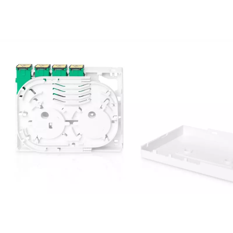 DIGITUS FTTH puzdro, s 4x SC (APC) SX adaptérovou plochou a montážou na lištu