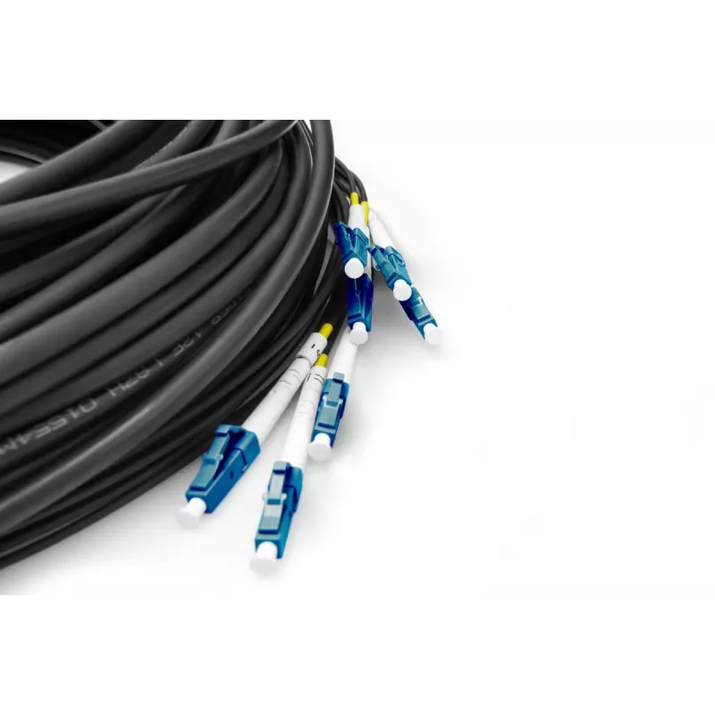 DIGITUS breakout kábel - 8 vlákien SM G.657.A1 LC/UPC-LC/UPC univerzálny čierny 100m
