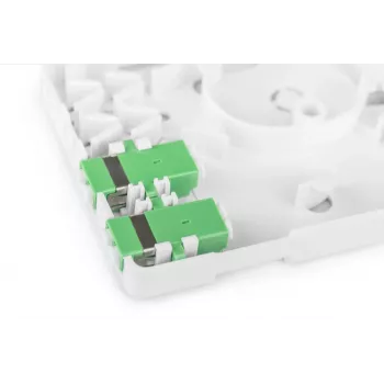 DIGITUS FTTH zásuvka, s 2x LC(APC) DX adaptérom, montáž na omietku