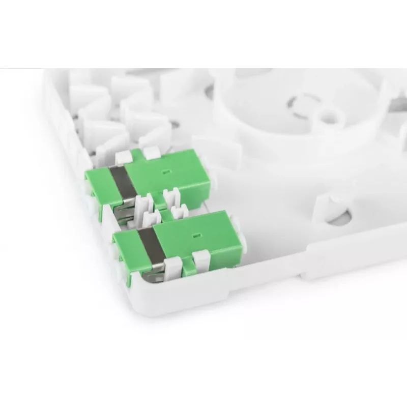 DIGITUS FTTH zásuvka, s 2x LC(APC) DX adaptérom, montáž na omietku