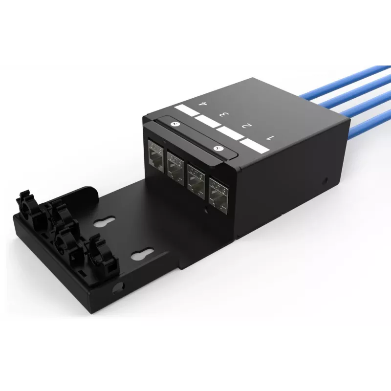 DIGITUS Consolidation Point Box - 4 porty keystone moduly s inteligentným správcom káblov