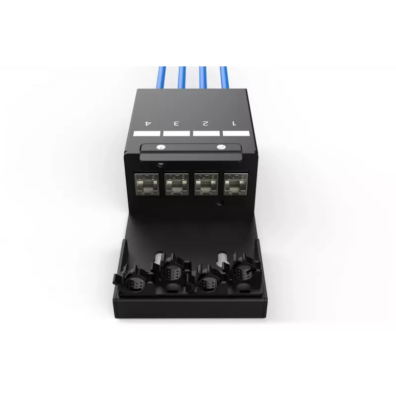 DIGITUS Consolidation Point Box - 4 porty keystone moduly s inteligentným správcom káblov