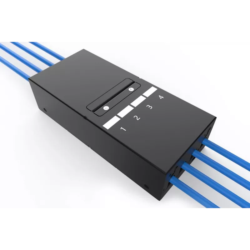 DIGITUS Consolidation Point Box - 4 porty keystone moduly s inteligentným správcom káblov