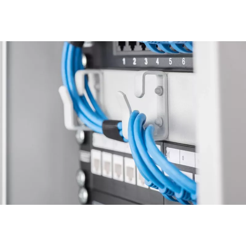 DIGITUS DN-91420 modulárny patch panel, 12 portov, tienený, prázdny, 1U, 10" (254 mm), čierny RAL 9005