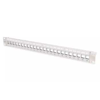 DIGITUS modulárny patch panel pre keystone jack, 1U montáž do racku – neosadený