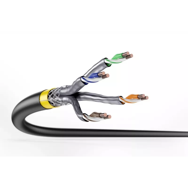 DIGITUS inštalačný kábel - CAT 7A - S/FTP - AWG 22/1 simplex - 500m - žltý - Dca-s1a d1 a1
