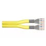 DIGITUS inštalačný kábel - Cat 7a - S/FTP - AWG 22/1 duplex - 100 m - žltý