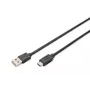 DIGITUS ASSMANN USB Type-C prepojovací kábel, Type-C na A konektor samec/konektor samec, 3 m, 3A, 480 MB/s, verzia 2.0, čierny