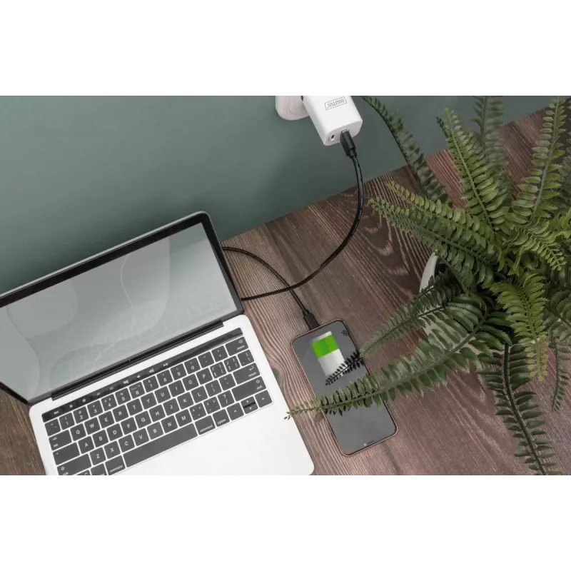 DIGITUS ASSMANN USB Type-C prepojovací kábel, Type-C na A konektor samec/konektor samec, 3 m, 3A, 480 MB/s, verzia 2.0, čierny