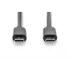 DIGITUS ASSMANN USB Type-C prepojovací kábel, Type-C na C M/M, 3 m High-Speed čierny