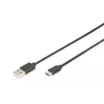 DIGITUS ASSMANN USB Type-C prepojovací kábel, Type-C na A M/M, 2 m 3A, 480MB, verzia 2.0, čierny