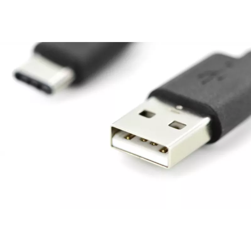DIGITUS ASSMANN USB Type-C prepojovací kábel, Type-C na A M/M, 2 m 3A, 480MB, verzia 2.0, čierny