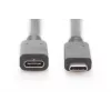 DIGITUS AK-300210-020-S predlžovací kábel USB-C, USB 2.0, USB-C samec/samica, 3 A, 2 m, čierny
