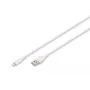 DIGITUS USB silikónový nabíjací kábel USB-A - Lightning USB 2.0 12W - 1m biely