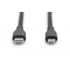 DIGITUS USB silikónový nabíjací kábel USB-C - Lightning USB 2.0 60W - 50 cm čierny
