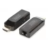 DIGITUS Mini HDMI predlžovač set, Full HD 50m CAT6/6A/7, napájanie cez Micro-USB kábel, čierny