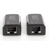 DIGITUS Mini HDMI predlžovač set, Full HD 50m CAT6/6A/7, napájanie cez Micro-USB kábel, čierny