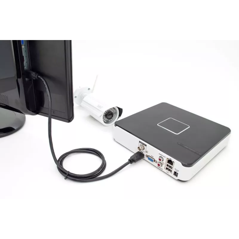 DIGITUS HDMI Premium High Speed prepojovací kábel, Type-A M/M, 5m s Ethernet, Ultra HD 60p čierny