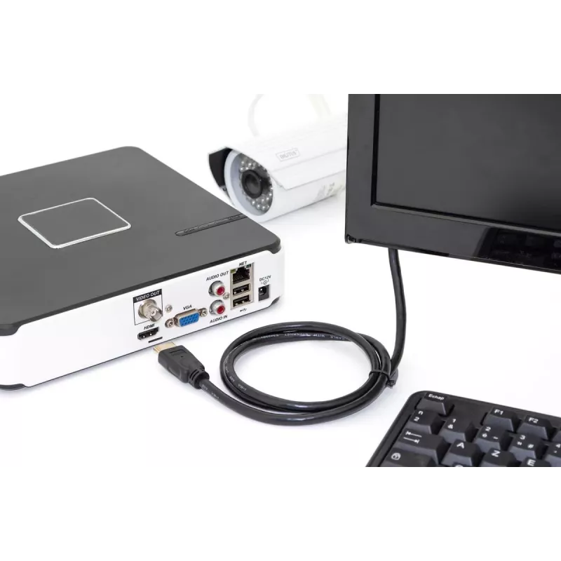 DIGITUS HDMI Premium High Speed prepojovací kábel, Type-A M/M, 5m s Ethernet, Ultra HD 60p čierny