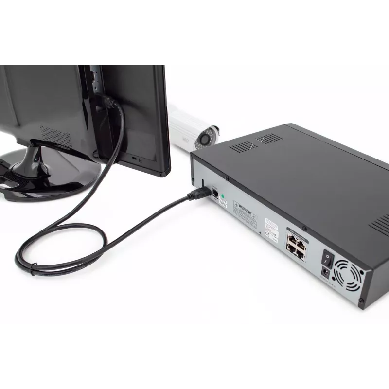 DIGITUS HDMI Premium High Speed prepojovací kábel, Type-A M/M, 5m s Ethernet, Ultra HD 60p čierny