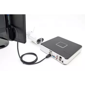 DIGITUS HDMI Premium High Speed prepojovací kábel, Type-A M/M, 3m s Ethernet, Ultra HD 60p, čierny