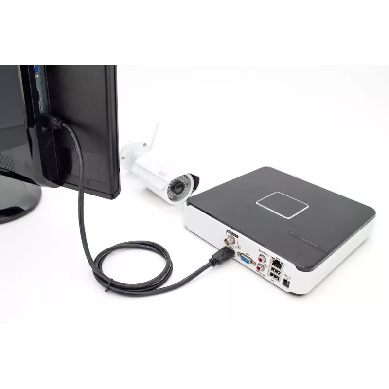 DIGITUS HDMI Premium High Speed prepojovací kábel, Type-A M/M, 3m s Ethernet, Ultra HD 60p, čierny