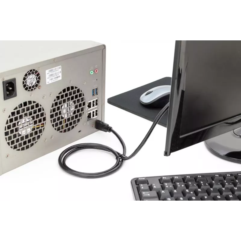 DIGITUS HDMI Premium High Speed prepojovací kábel, Type-A M/M, 3m s Ethernet, Ultra HD 60p, čierny
