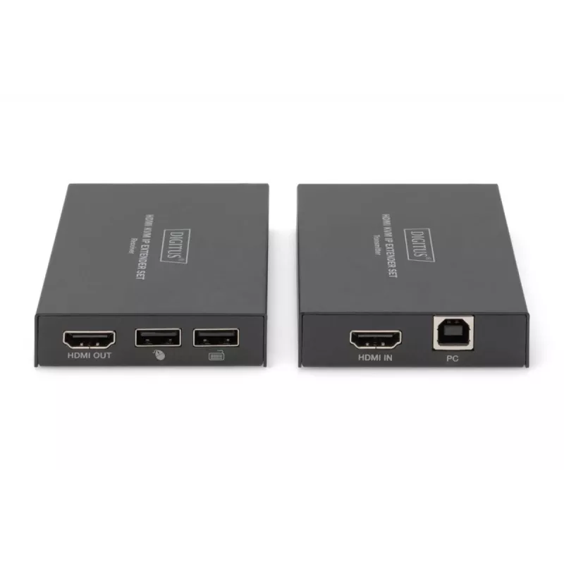 AV vysielač a prijímač, Digitus, HDMI KVM IP predlžovač set, 1920 x 1200 pixelov, 150 m