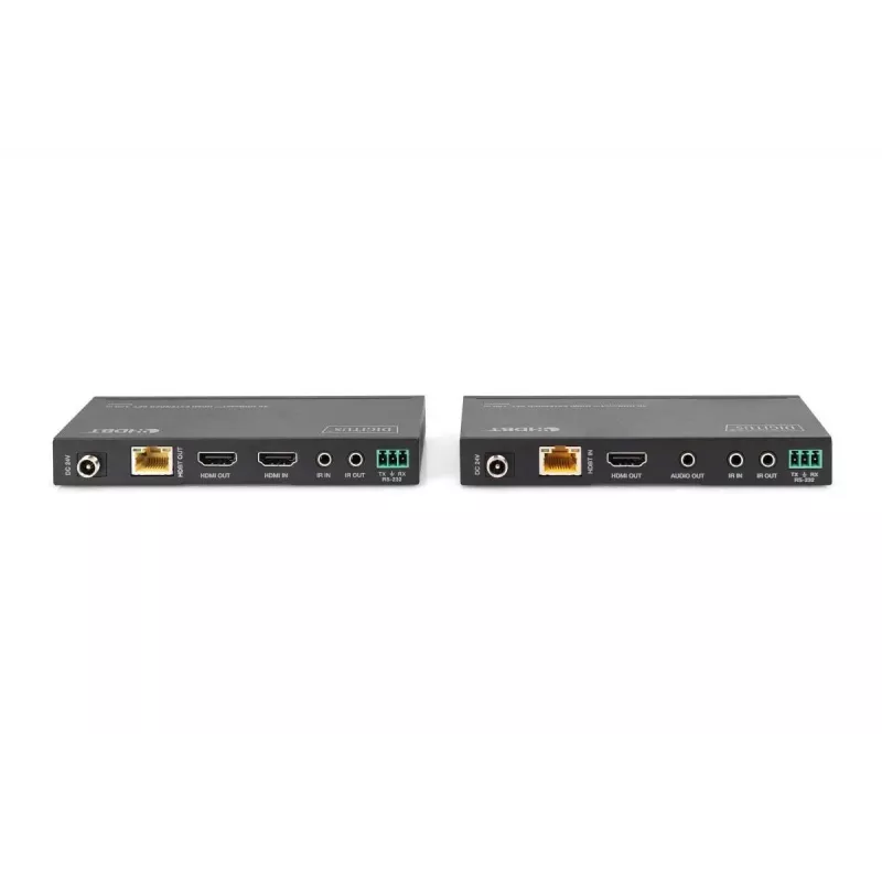 DIGITUS DS-55508 súprava extendera HDMI 4K HDBaseT, 150 m, 4K/60Hz, 18 Gbps, YUV 4:4:4, HDR, PoC, RS-232, IR