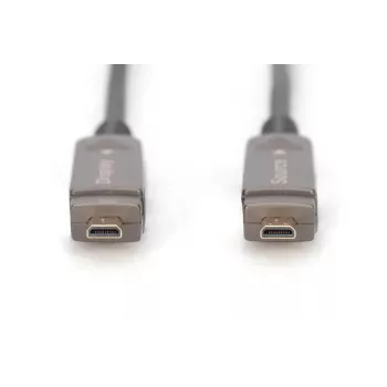 DIGITUS 4K – HDMI AOC hybridný sklenený kábel s odnímateľným konektorom, 30 m
