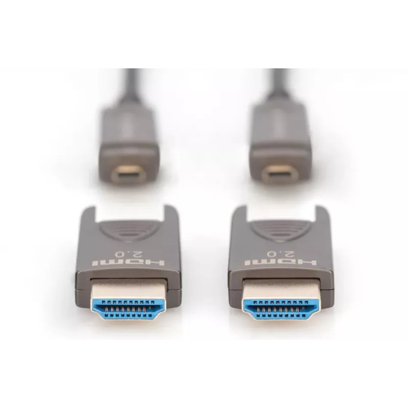 DIGITUS 4K - HDMI AOC hybridný sklenený kábel s 15 m odnímateľným konektorom