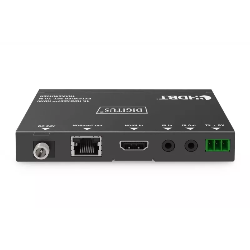 DIGITUS 4K HDBaseT predlžovač set 70m PoC RS232 IR čierny
