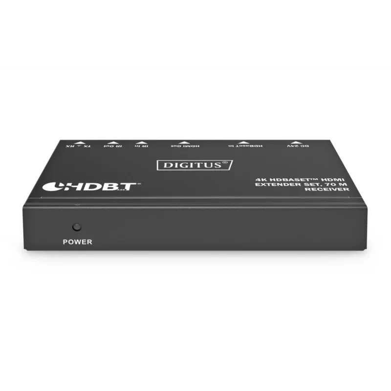 DIGITUS 4K HDBaseT predlžovač set 70m PoC RS232 IR čierny