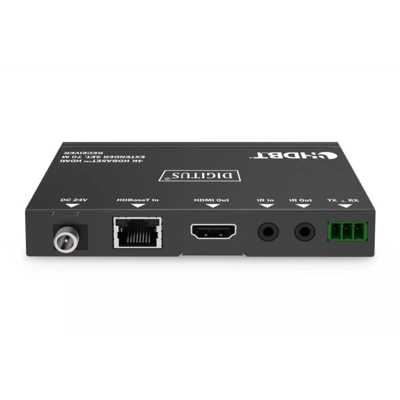 DIGITUS 4K HDBaseT predlžovač set 70m PoC RS232 IR čierny